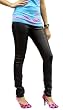 Tripp NYC Juniors / Womens Vinyl Leather Super Skinny Deville Jeans / Pants in Black