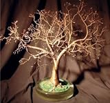 Bonsai Boy's Wire Bonsai Tree Sculpture - Copper Oak With Hammered Leaves<br>19Hx18Wx18D