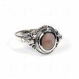 STERLING SILVER RING with Mother of Pearl 11mm