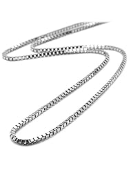 18" 0.6MM Box Chain in 14K White Gold