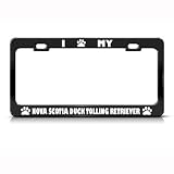Nova Scotia Duck Retriever Dog Metal License Plate Frame Tag Holder