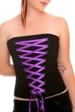 Hell Bunny Black And Purple Ribbon Corset