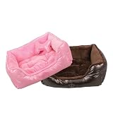 Puppia PUAU352BRLG Bed - Crown House Brown - Large, 21.3x9.5x19