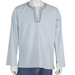 Mens Long Sleeve Casual Cotton Shirt Kurta India Chest 40 inches (gsk558)