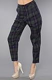 Motel The Gene Pant,Pants for Women, Medium,Tartan Plaid