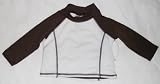 Circo® Infant UV Protective Long-Sleeve Rashguard Tee - Brown/White, Size Small (12.5-18lbs)