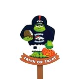 Pack of 2 NFL Denver Broncos Frankenstein Halloween Wooden Lawn Stakes 30"