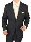 Presidential 2 Button Mens Suit Italian Style Business Suit Charcoal Windowpane