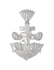 Clevereves 14K White Gold Pendant Anchor with Shells and Starfish 8.3 - Gram(s)