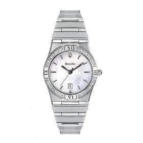 Bulova Women's Diamond Case Calendar Watch #96R009