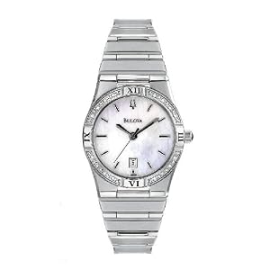 Bulova Ladies 96R009 Diamond Case Calendar Watch