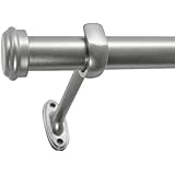 Decopolitan 7/8-Inch End Cap Window Treatment Rod Set, 72 to 144-Inch, Nickel