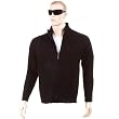 Thug or Angel Men's Jet Black collection, black ribbed, zip up cardigan. JBLK3935