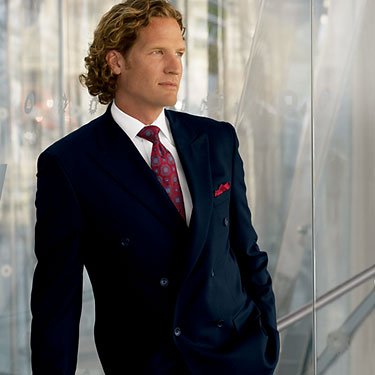 Wrinkle \ Stain Resistant Performance Double-Breasted Suit Jacket