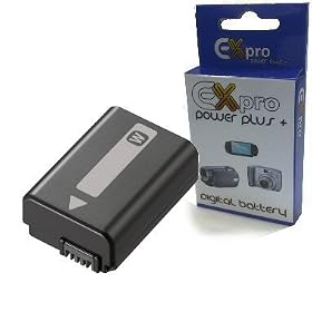 Ex-Pro Sony NP-FW50, NPFW50 High Power Plus+ - 2 Year Warranty Replacment Sony Lithium Li-on Digital Camera Battery for Sony NEX-3, NEX3, NEX-3A, NEX-3K, NEX-3DW, NEX-5, NEX5, NEX-5A, NEX-5C, NEX-5D, NEX-5DB, NEX-5HB, NEX-5K Sony Alpha A-33, A33, A-55, A55 [Updated Ex-Pro Chip - 100% Decoded]