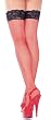 Thigh Hi Stocking Fishnet TWO Tone Red Black or Black Red SeXy
