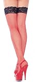 Thigh Hi Stocking Fishnet TWO Tone Red Black or Black Red SeXy