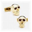 Ruby Eye Vermeil Skull Cufflinks