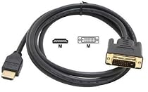Kinamax HDMI-to-DVI-D Male-Male Gold Plated Cable (6 feet)
