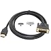 Kinamax HDMI-to-DVI-D Male-Male Gold Plated Cable (6 feet)