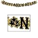 Gold Prismatic Happy New Year Streamer 3½ in.x 3ft
