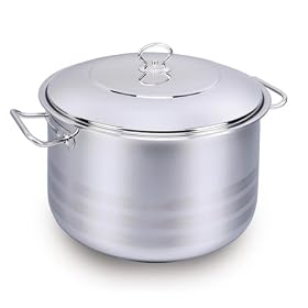 Korkmaz A1944 Astra 16 Quart Casserole Stockpot With Lid by Korzman