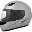 SparX Metallic S-07 Sports Bike Racing Motorcycle Helmet - Silver