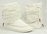 Furry! White Mukluk Booties Sheepskin--Vegan Friendly Boots!