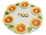 13 Hand Painted Daisy Seder Plate By Quest Gifts