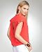 bebe Silk Open Back Boxy Blouse