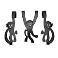 Set of 3 Monkey Door Hangers / Hooks - Black