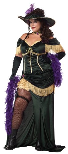 Plus Size Saloon Madame Costume 1X