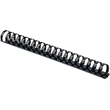 Fellowes Plastic Binding Combs, Round Back, 1", 200 Sheet Capacity, Black, 10 Pack (52383)