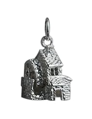 British Jewellery Workshops Silver 14x11mm moveable Water mill pendant or charm