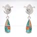 Ray Tracey Inlaid Dangle Earrings in Sterling Silver, #8622