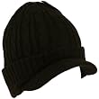 Winter 2ply Cable Knit Jeep Beanie Viisor Skull Newsboy Cabbie Ski Hat Cap Black