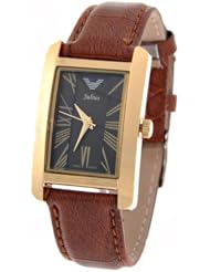 (JULIUS) Womens Quartz Wrist Watch with PU Leather Band - Brown SWWM2-183153