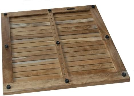 Authenteak Teak 24" Square Floor Mat - Framed with Natural Finish