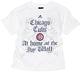 MLB Boys' Chicago Cubs Feared Short Sleeve Tee, White, Medium