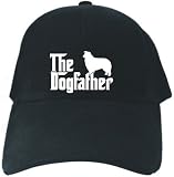 CAPS BLACK EMBROIDERY  THE DOGFATHER BORDER COLLIE 