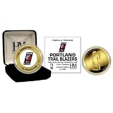 Portland Trailblazers 24KT Gold and Color Team Logo Coin