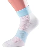 1000 Mile 1963 Tri Sock White/Pale Blue Ladies -  Medium 6 - 8.5 UK