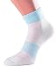 1000 Mile 1963 Tri Sock White/Pale Blue Ladies -  Medium 6 - 8.5 UK