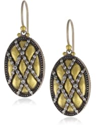 GURHAN "Capitone" Oval White Diamond High Karat Gold and Alloy Earrings