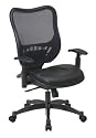 Air Grid Back Chair With Two Layer Leather Seat