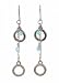 Earrings - E444 - Long Circle Dangle with Swarovski (tm) Crystal Beads ~ Pacific Opal AB