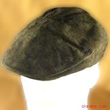 100% GENUINE SUEDE LEATHER DRIVER IVY CAP HAT * BROWN * Large / Extra Large