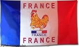 Drapeau France avec coq - 150 x 90 cm