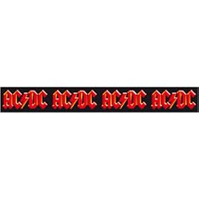 AC/DC Heavy Rock Laces - Red on Black