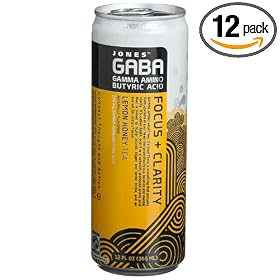Jones Soda GABA Lemon Honey, 12 Ounce Cans (Pack of 12)